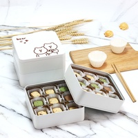 Boîtes en métal carrées écologiques personnalisées pour l'emballage alimentaire, pour les aliments en conserve, les chewing-gums, les chocolats, les collations et les biscuits