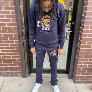 ผู้ผลิตชุดวอร์ม ราคาถูก ชุดออกกำลังกายแบบยูนิเซ็กซ์ ผ้าโพลีเอสเตอร์/คอตตอน 100% ชุดลำลองสำหรับผู้ชาย เสื้อผ้าแฟชั่น ชุดฮู้ดดี้ - Product Image 2