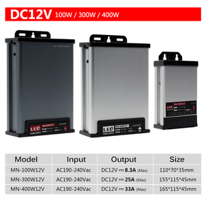 Nóng bán 12V 24V 100W 200W 300W 400W cung cấp điện không thấm nước dẫn cung cấp điện IP67 rainproof biến áp cho <span class=keywords><strong>LED</strong></span> Strip chiếu sáng - Product Image 5
