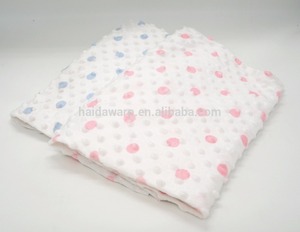 Cepillo minky puntea blanco peluche niños mantas de tela de poliéster 100 con dudas impreso - Product Image 3