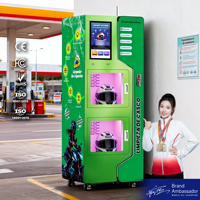 Distributeur automatique intelligent de nettoyage de chaussures et de casques Dongguan Ouyuan avec désinfection UVC, compatible SDK, conforme ADA et certifié CE