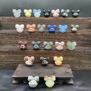 Campana de Cristal de 3cm, Tallada con Piedras Preciosas Naturales, Regalos de Navidad, Piedras Curativas de Cristal - Product Image 1