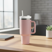 Gobelet isotherme personnalisé avec logo, en acier inoxydable, 20oz, 30oz, 40oz, couleur violette, thermos à vide, bouteille isotherme