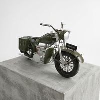 Modèle de moto rétro classique hautement réalistique en métal moulé sous pression, objet de collection, cadeau promotionnel d'entreprise