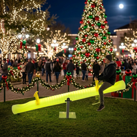 Balançoire interactive double pour enfants, lumineuse à LED, pour l'extérieur, à énergie solaire, colorée, télécommandée, IP54