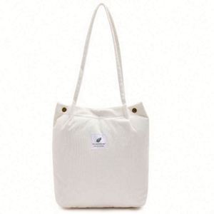 Bolsa de Mano de Corduroy con Logotipo Personalizado, Bolsa de Compras Ecológica y Reciclable - Product Image 3