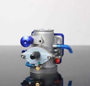 Carburador PWK21 24 26 28 30 32 34 con Cubierta Transparente Azul, CNC de Alta Velocidad, Modificación de Motocicleta, Carburador de Carreras - Product Image 5