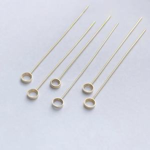 Bijoux permanents remplis d'or 14 carats équipés d'une broche de connexion à aiguille souple creuse circulaire de 3mm utilisée pour la production de bijoux de bricolage - Product Image 1