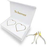 Kit Bracelet Permanent Or et Argent Fait Main pour Couples, Amitié, Logo Personnalisable, Rendez-vous, Anniversaire, Saint-Valentin