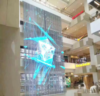 Écran LED d'intérieur transparent pour le centre commercial Écran de fenêtre d'affichage en verre Grille pleine couleur Écran publicitaire LED couleur Smd