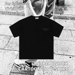 Camisetas Unisex Retro de Moda con Cuello Redondo, Estampado Digital 3D, Tejido Ecológico, Transpirable, de Alta Calidad, Manga Corta, para Verano - Product Image 2
