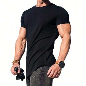 Vêtements de sport pour hommes Vente en gros Spandex personnalisé Muscle Fit Running Fitness Workout Sport T-shirt - Product Image 4