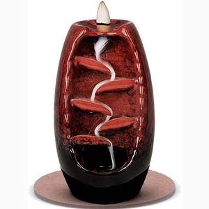 Ywbeyond الصفحة الرئيسية الديكور السيراميك تدفق الظهر مبخرة الدخان شلال ارتجاعي المحمولة مخروط البخور الموقد عصا حامل - Product Image 1