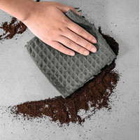 Serviette de cuisine en microfibre gaufrée en gros, pour le nettoyage des tables de bar à café, des vitres, des écrans