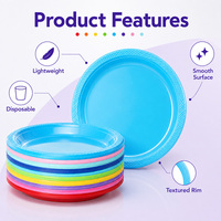Aangepaste lichtgewicht, veilige, ronde plastic dinerborden voor fruit, pizza, cake en sushi