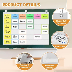 Sac de rangement mural multi-usages en tissu Oxford 3x5 pouces pour cartes indexées, 36 compartiments, design minimaliste moderne, best-seller transfrontalier - Product Image 3
