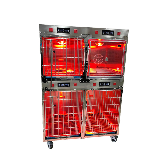 Cage Mobile 304 Stainless Steel Pet Cage Veterinary Intensive Care Unit ICU Cages YSVET1220C