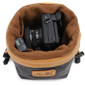 Xách tay vải dây rút <span class=keywords><strong>Hidden</strong></span> DSLR Máy Ảnh Bánh Túi túi xách cho Canon Nikon Sony Chụp ảnh kỹ thuật số bảo vệ lưu trữ - Product Image 4