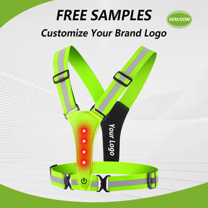 Ingrosso gilet di sicurezza in Nylon ad alta visibilità con Logo personalizzato luci a LED cintura da corsa a maglia riflettente per abbigliamento di sicurezza - Product Image 3