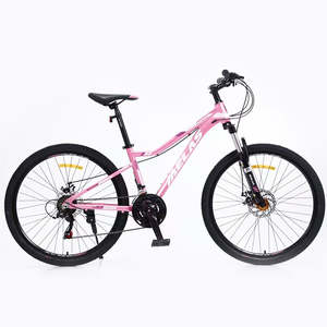 Prix de gros d'usine/OEM, vélo de montagne pour adultes en acier rose à 27 vitesses, 24, 26, 27,5, 29 pouces, pas cher, pour hommes et femmes, fabriqué en Chine - Product Image 1
