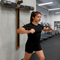 Estación de Gimnasio Inteligente para Entrenamiento de Fuerza Diario con Control por Aplicación y Pesas con Resistencia de Motor Ajustable para Entrenamientos en Casa