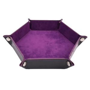 MIO PU in pelle e velluto portaoggetti portaoggetti esagonali per dadi porta portaoggetti scatola per giochi <span class=keywords><strong>da</strong></span> <span class=keywords><strong>tavolo</strong></span> semplice cestino - Product Image 3