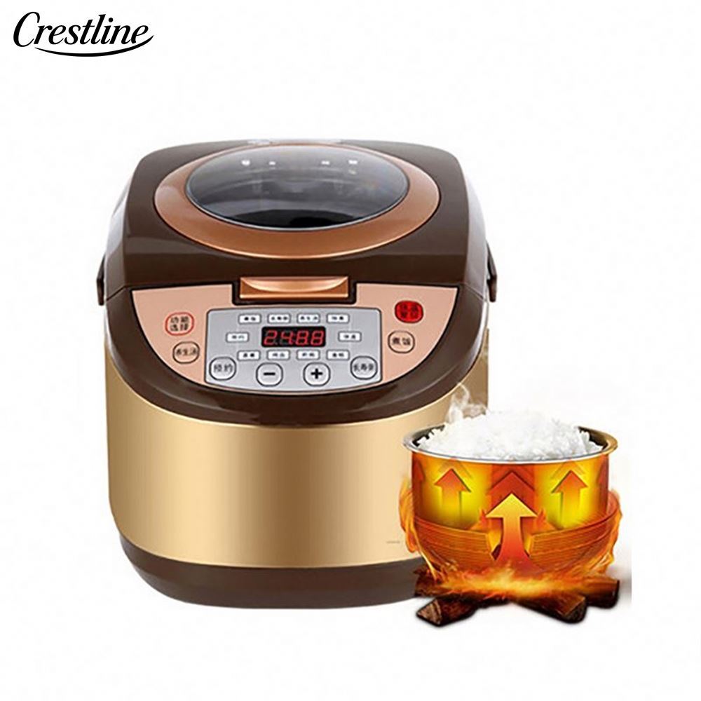 Wholesale Classic 5L Multi-Function Rice Cooker Stainless Steel Inner Pot Digital Timer Control Non-Stick Coating Household