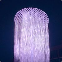 Éclairage architectural extérieur, sphère de cristal à pixels étanche IP68, affichage flexible en maille RGBW, événements scéniques