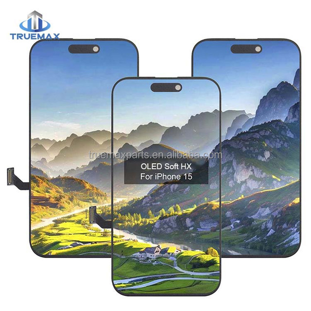 HX Soft OLED Display Complete for iPhone 15 A3090 A2846 A3089 Mobile Phone LCD Screen Digitizer Assembly Smartphone for iPhone15