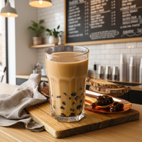 Ingrediënten voor Bubble Tea: Tapioca parels, poppende boba, jelly, mango, ananas, passievrucht, aardbei, perzik, bosbes smaak.