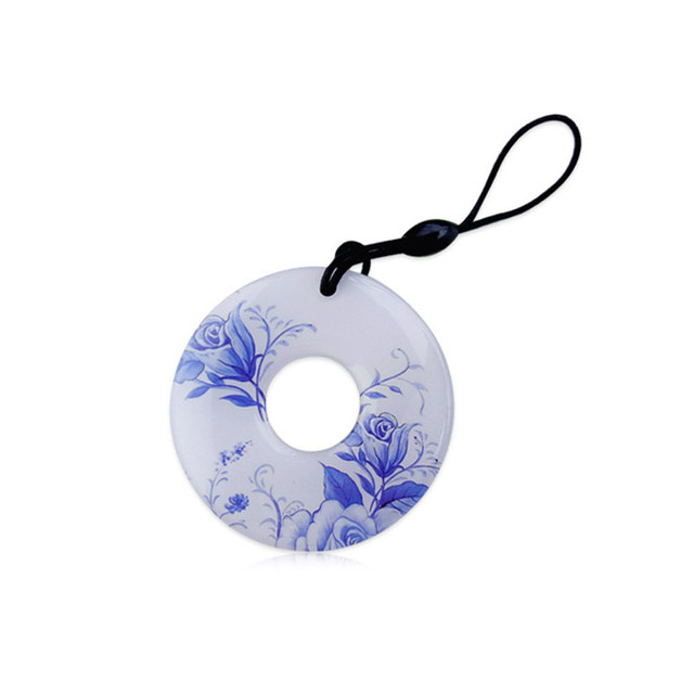 13.56 MHz RFID Mini Tag NFC Custom Logo Keychain for Access Control (Waterproof)