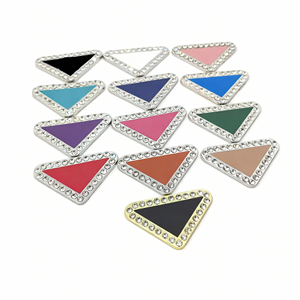三角形DIY水钻设计师水晶字母配件豪华手机壳吊饰金属装饰 - Product Image 6