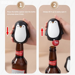 Abridor de Botellas Magnético Automático Penguin, Abridor de Botellas de Cerveza y Bebidas para Fiestas y Bares, Tipo Prensa, Herramientas de Cocina, Decoración del Hogar - Product Image 3
