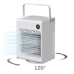 MEGPAD Hot Selling Desktop Standing Air Conditioner Rechargeable Fan Double Water Mist Portable Mini Air Cooler Fan For Office