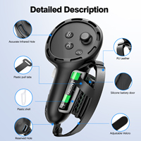 Accessoire de jeu de réalité virtuelle en silicone de conception ergonomique couvercle de batterie-ouverture contrôleur poignée étui de protection pour
