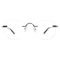 Lunettes de lecture sans monture à verres transparents, petites lunettes optiques en titane français unisexe pour femmes et hommes, avec logo unisexe