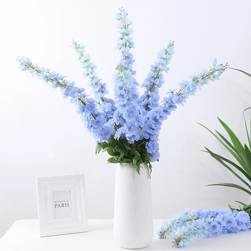 Wholesale New Simulation Single Fork Planted Hair Swallow Grass Hyacinth Materials Violet Home Artificial Flowers