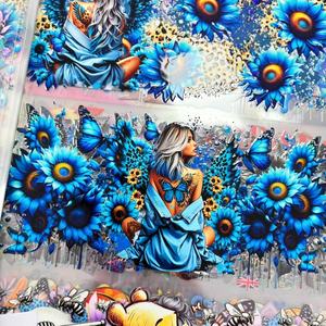 Original New Tattooed Girl Wrap Cups 16oz Impresión de transferencia en frío Durable y lavable UV DTF Cup Wraps para vasos - Product Image 1