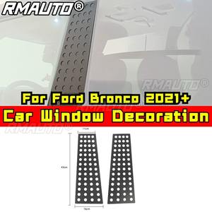 Decoración para Ventanas de Auto, Panel de Aluminio, Adhesivo Decorativo, Cubierta Protectora para <span class=keywords><strong>Ford</strong></span> <span class=keywords><strong>Bronco</strong></span> 2021+, Kit de Carrocería, Accesorios para Auto - Product Image 2