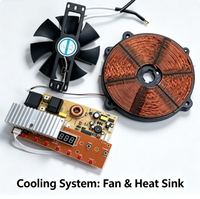 Kit complet de pièces SKD pour cuisinière à induction : Bobine, ventilateur, carte mère, panneau de commande, capteurs pour assemblage DIY et réparation d'appareils