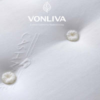 Matelas hybride de luxe Vonliva avec surmatelas en coton infusé au graphite et ressorts ensachés, garantie 10 ans – Idéal pour chambre d'étudiant, épaisseur 23 cm