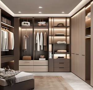 Prima moderno diseño personalizado armario único de alta calidad muebles de dormitorio armario <span class=keywords><strong>Interior</strong></span> de madera - Product Image 4