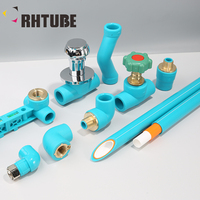 RHTUBE Raccords de tuyauterie PPR en plastique 20-32 mm, raccords de plomberie PPR, coudes et tés en laiton, PN25 haute pression