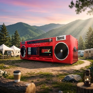Modulare 40ft prefabbricato Hotel Radio Design tutto Design minimalista casa rimorchio casa con <span class=keywords><strong>mobili</strong></span> da cucina - Product Image 1