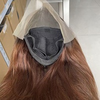 Peluca de Encaje Frontal Color Chocolate Marrón de Primera Calidad, 300% de Densidad, Peluca Bob Ligera para Verano, Cabello Natural 16A, Sin Pegamento