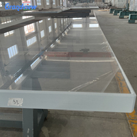 Piscine acrylique extérieure Grandview, nouveau design, à panneaux en fibre de verre transparents, à débordement infini, pour toit, haute luminosité, vente en gros