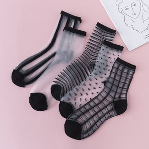 Nueva Colección de Verano: Calcetines de Mujer <span class=keywords><strong>Cass</strong></span>, Ligeros, Transparentes, a Rayas, Hasta la Rodilla, Modernos, Estilo Influencer - Product Image 1