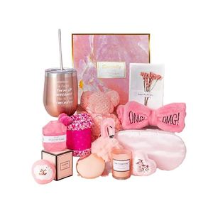 Set de Regalo de Spa y Baño al por Mayor, Toalla Rosa de Lujo, Bomba de Baño, Caja de Regalo para Ducha para Mujeres - Product Image 1