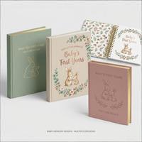 Livre souvenir personnalisé pour bébé, couverture rigide, reliure spirale, papier kraft, 100 feuilles, journal de grossesse, planificateur de soins personnels, neuf