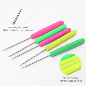 Agujas con mango de plástico <span class=keywords><strong>para</strong></span> bricolaje, herramienta <span class=keywords><strong>para</strong></span> <span class=keywords><strong>zapatos</strong></span>, gancho <span class=keywords><strong>para</strong></span> agujeros, agujas artesanales de cuero, accesorios de costura <span class=keywords><strong>para</strong></span> coser a mano - Product Image 3
